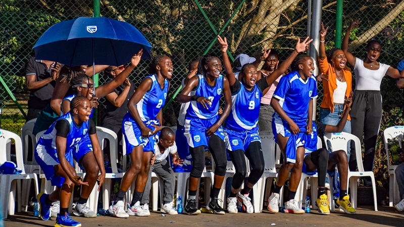 Stanbic Aces Basketball team celebrates