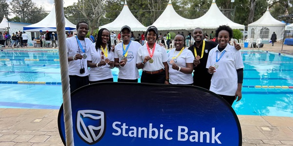 Stanbic bank swimming team